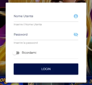 Schermata di accesso a Casinowin