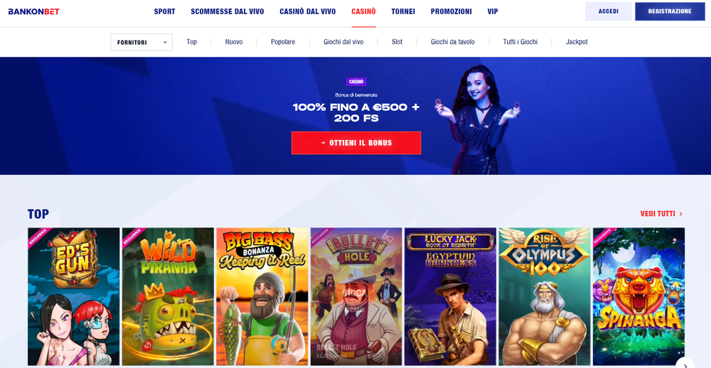 Bankonbet casino online - 11000 titoli slot jackpot live