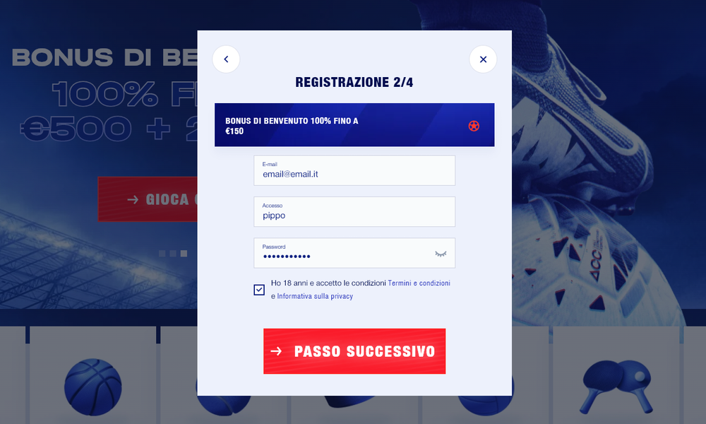 Bankonbet registrazione - come aprire un conto