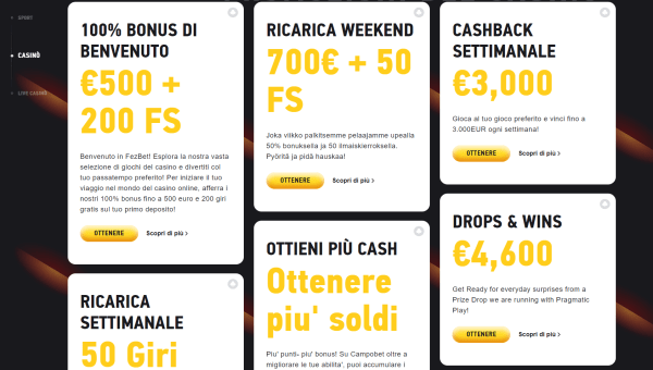 Bonus scommesse e casino online non ADM