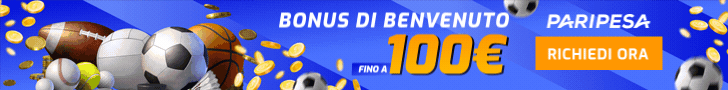 Paripesa bonus scommesse sportive benvenuto 100 euro 2026